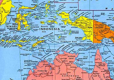 Indonesia/northern Australia Map - Click for enlargement